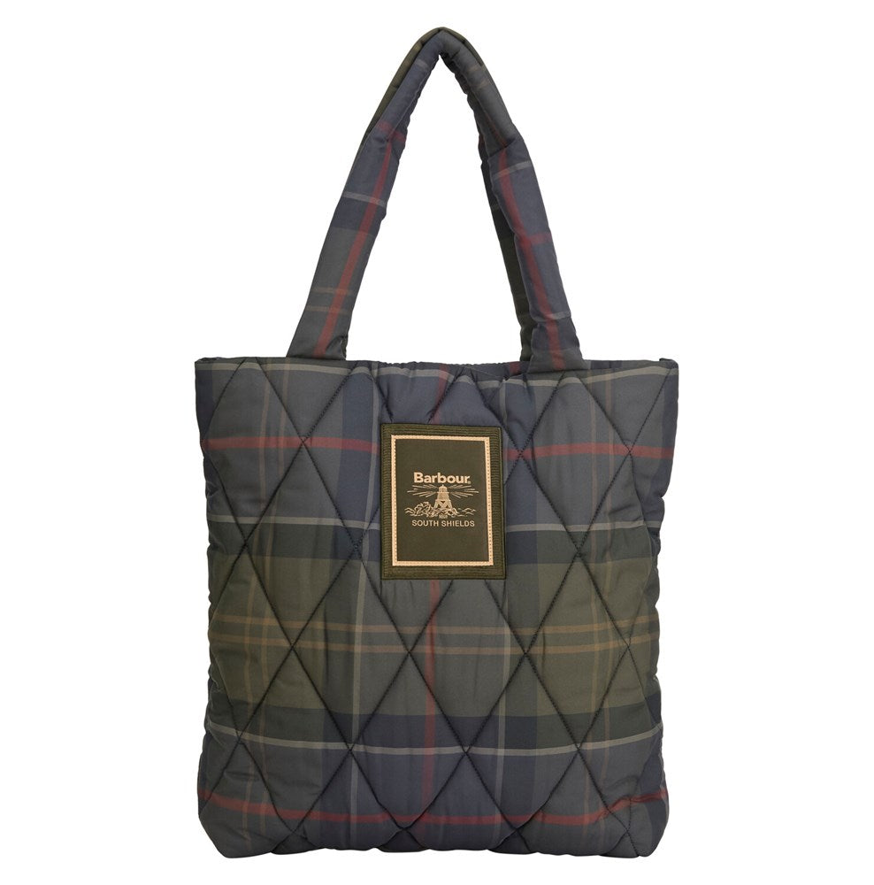 Barbour Tartan Arlene Quilted Tote Bag