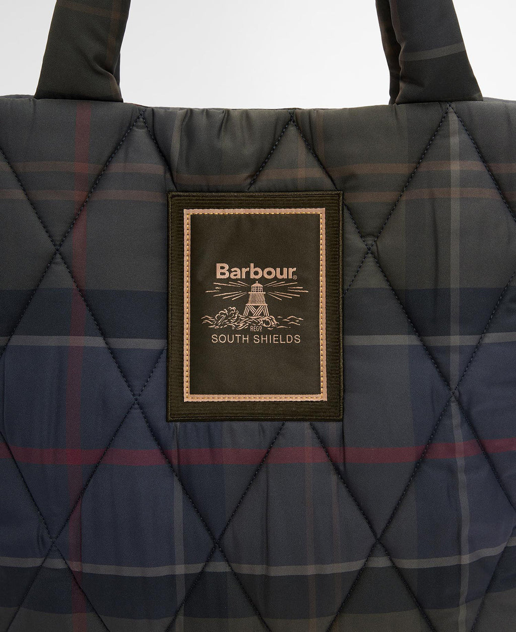 Barbour Tartan Arlene Quilted Tote Bag