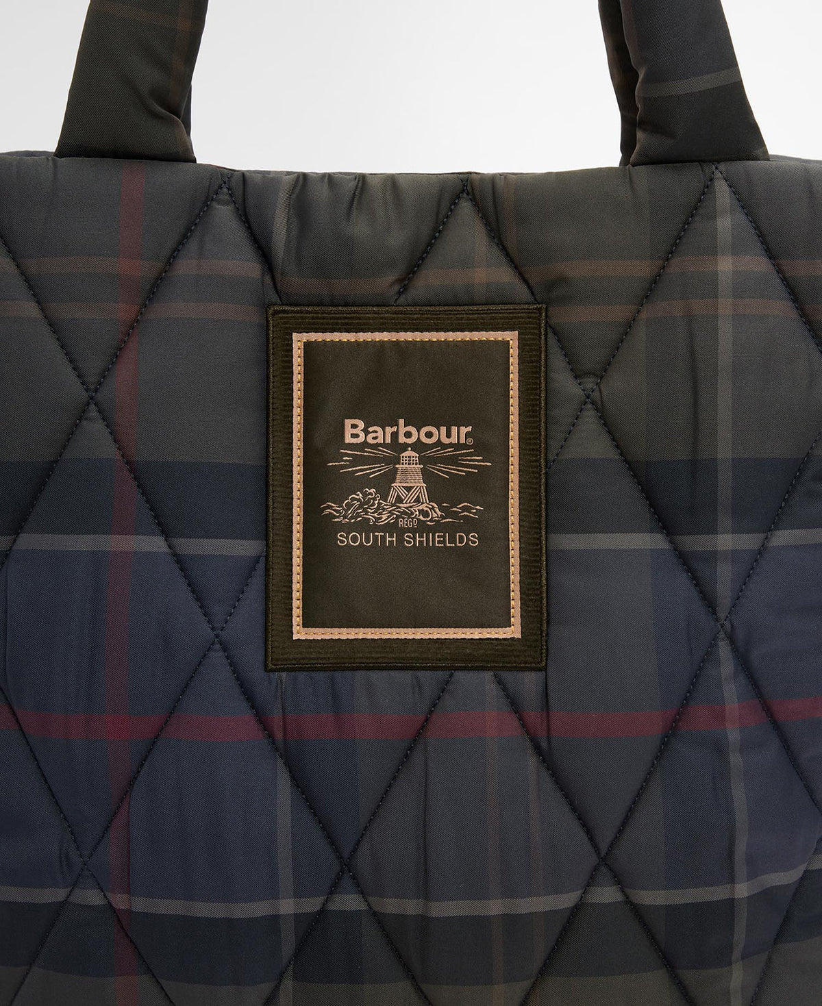 Barbour Tartan Arlene Quilted Tote Bag