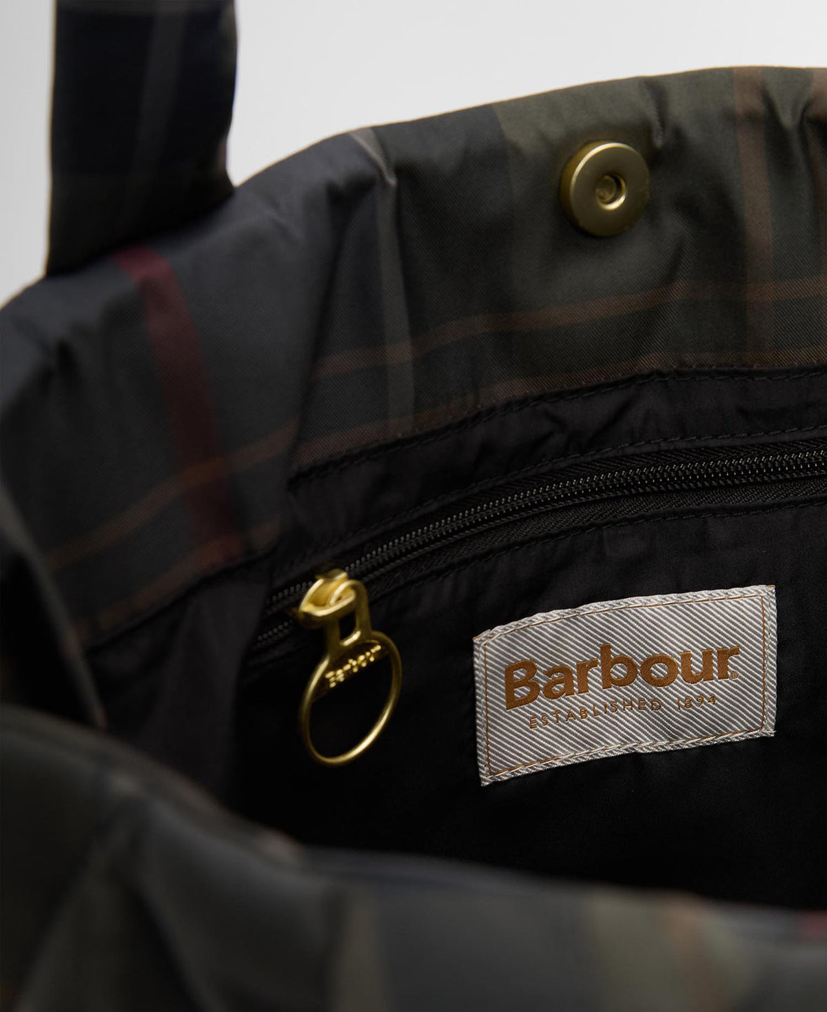 Barbour Tartan Arlene Quilted Tote Bag