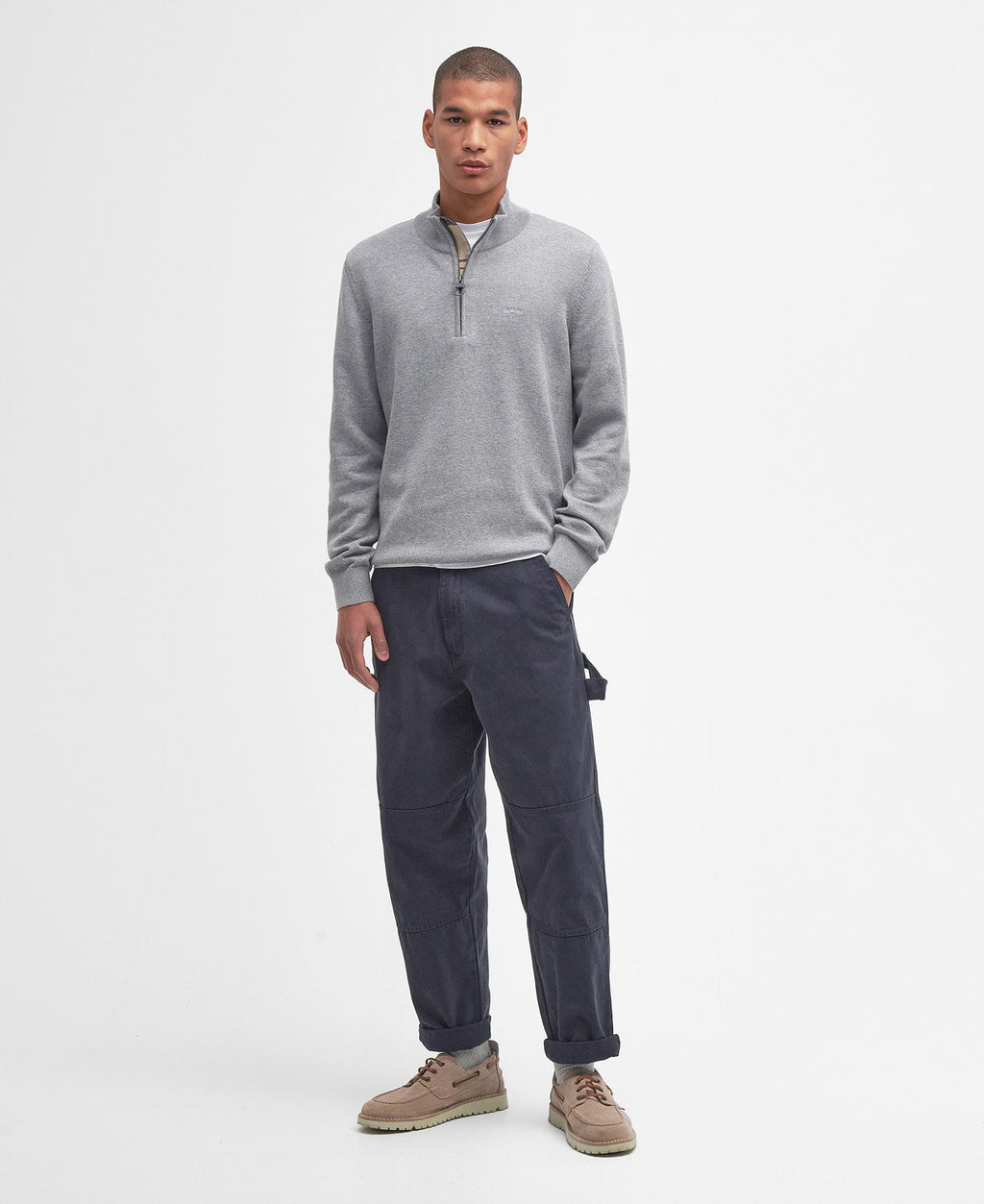 Barbour Cotton Half Zip Knitted Jumper