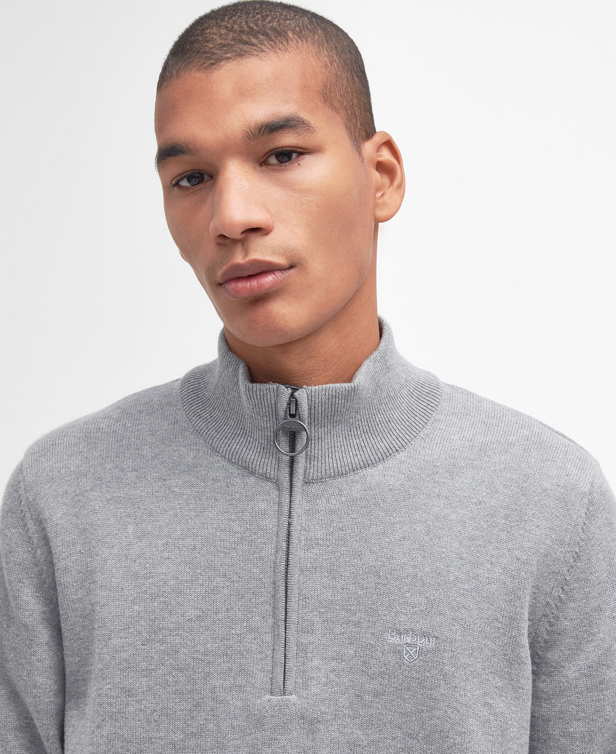 Barbour Cotton Half Zip Knitted Jumper