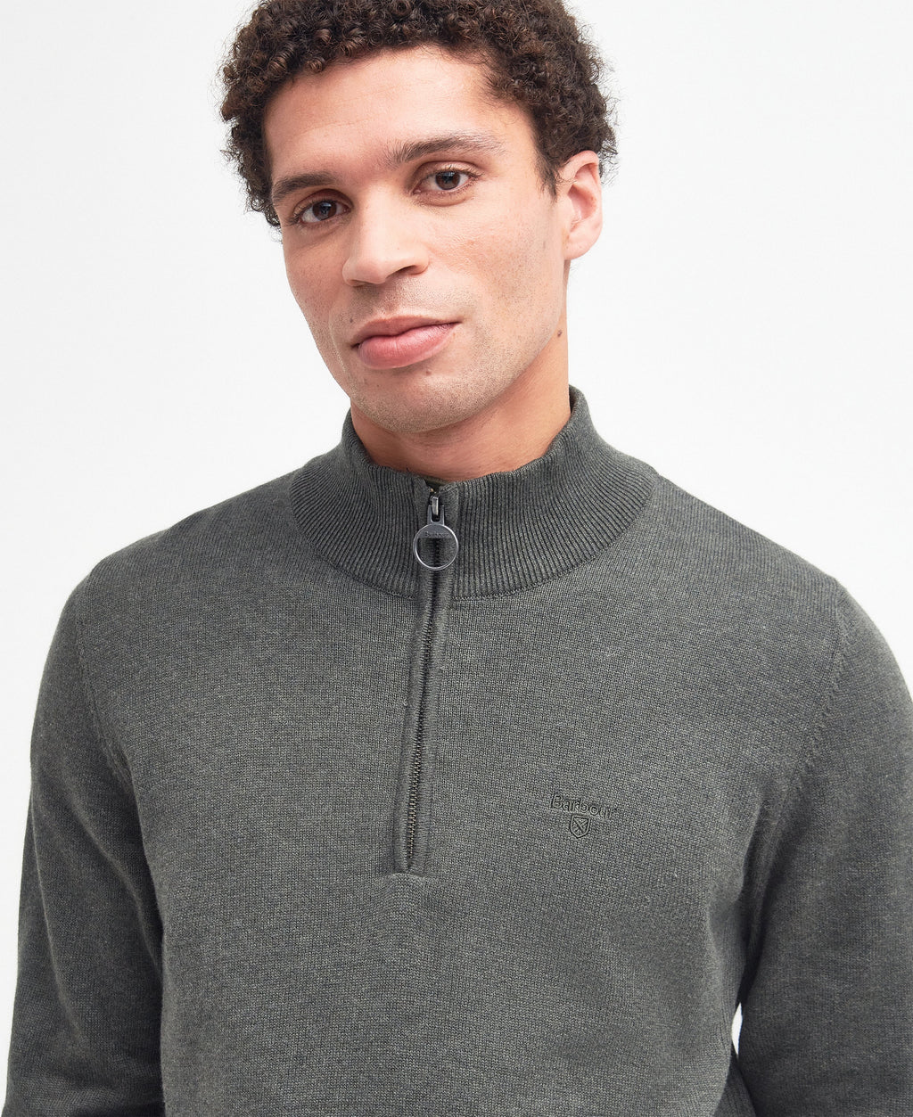 Barbour Cotton Half Zip Knitted Jumper