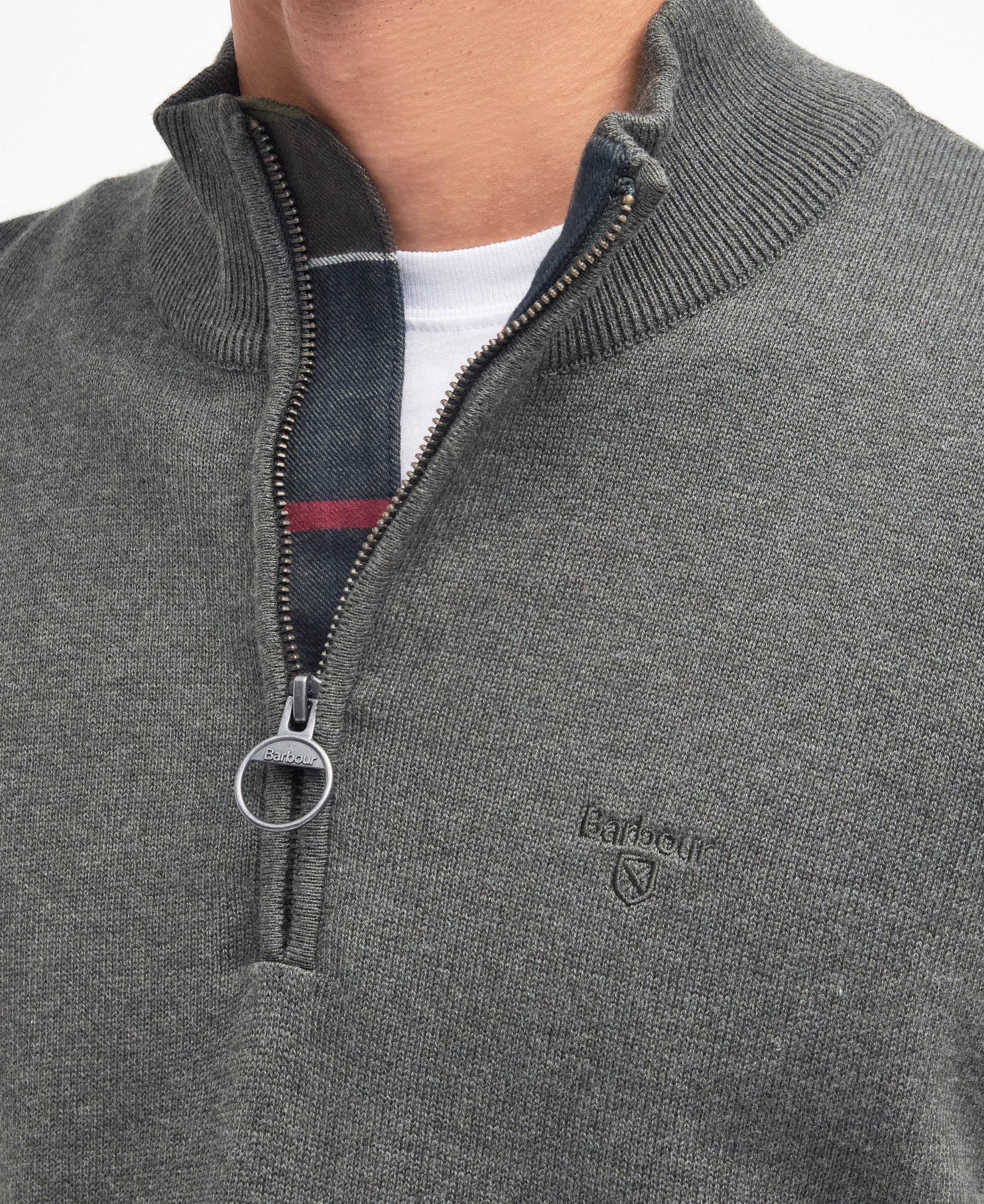 Barbour Cotton Half Zip Knitted Jumper
