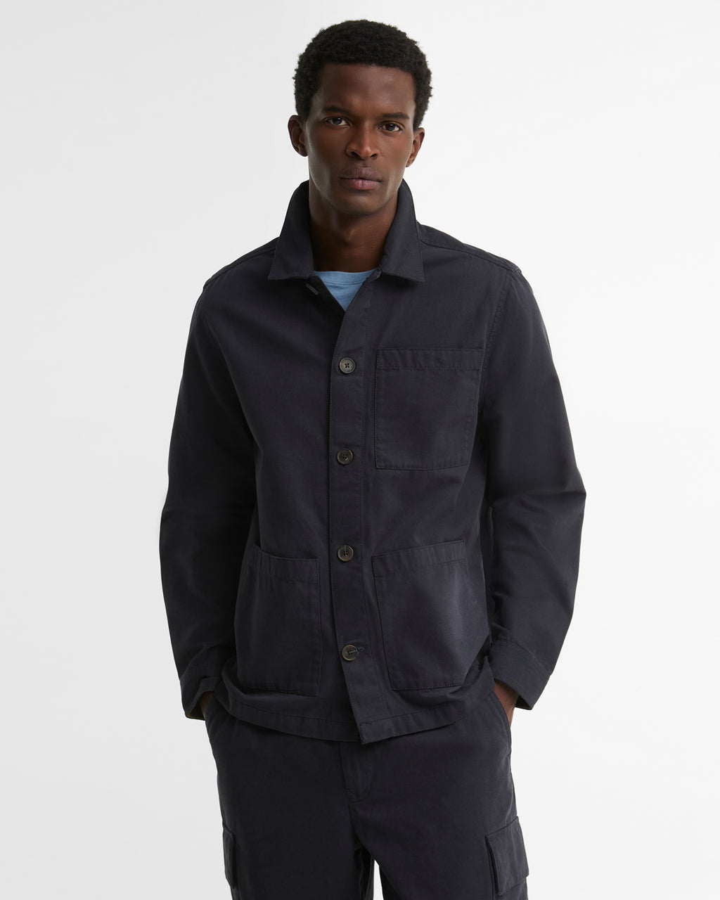Barbour Tartan Trimmed Washed Overshirt
