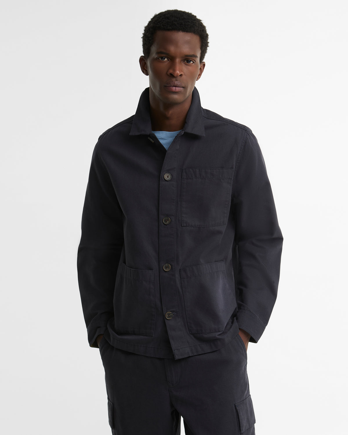 Barbour Tartan Trimmed Washed Overshirt