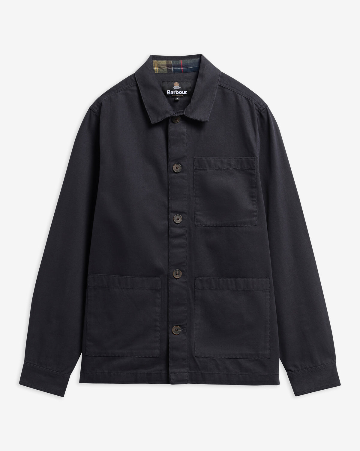 Barbour Tartan Trimmed Washed Overshirt